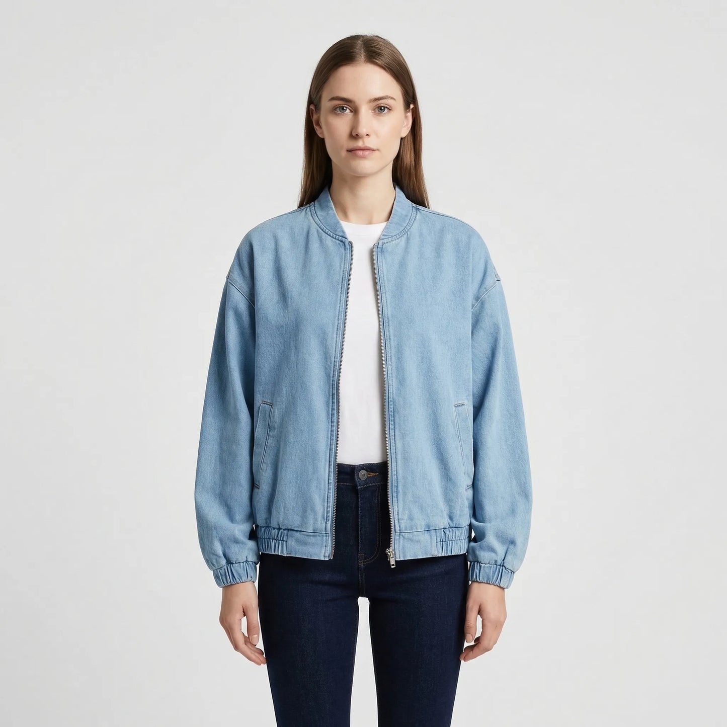 Zip-Up Bomber Style Jacket - Carmen
