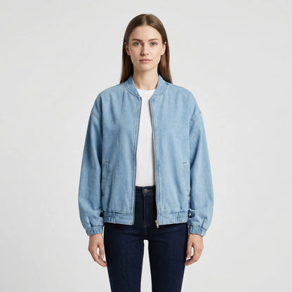 Zip-Up Bomber Style Jacket - Carmen