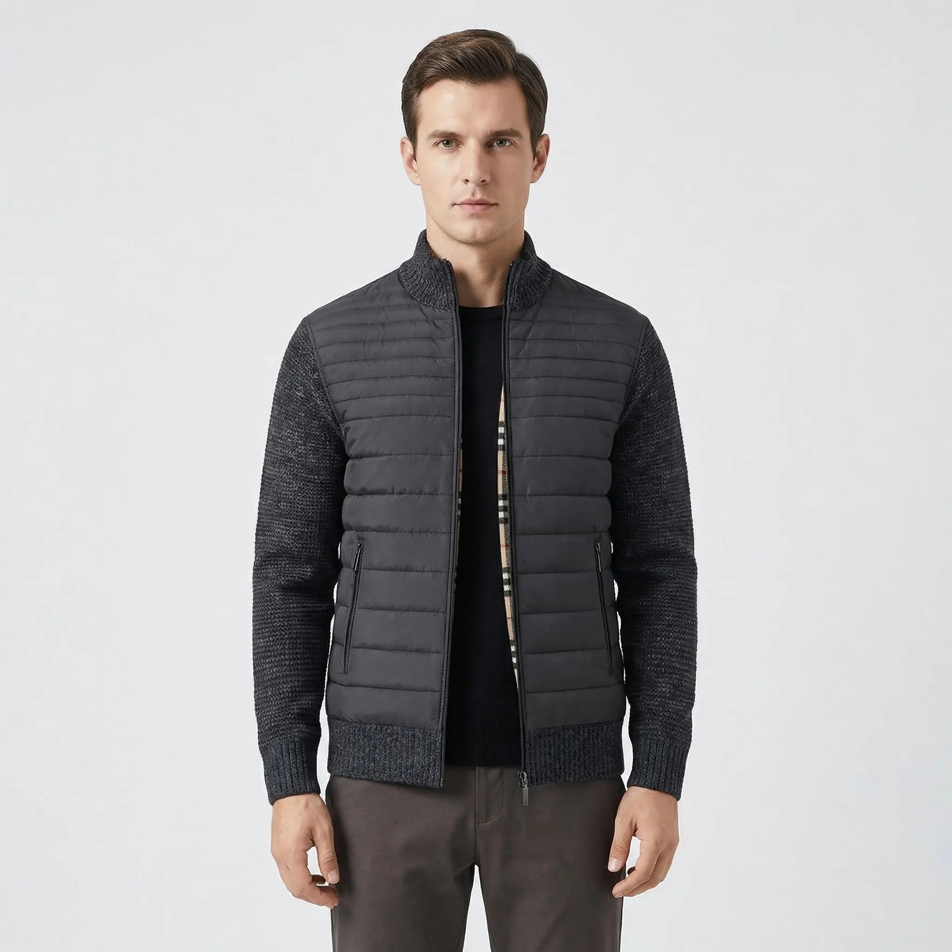 Zip-Up Stand Collar Men's Jacket - Felipe