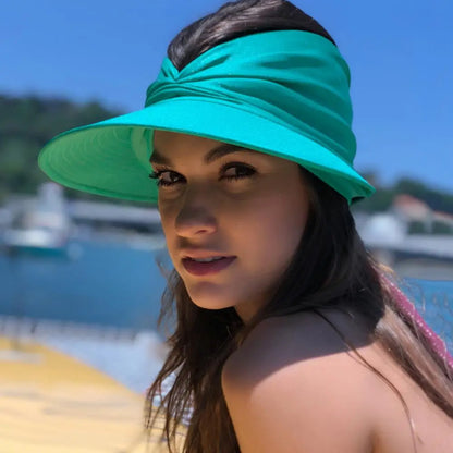 Foldable sun hat with a large brim and UV protection – Babes