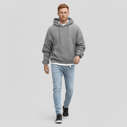 Zopfmuster-Pullover Mit Kapuze - Carlos