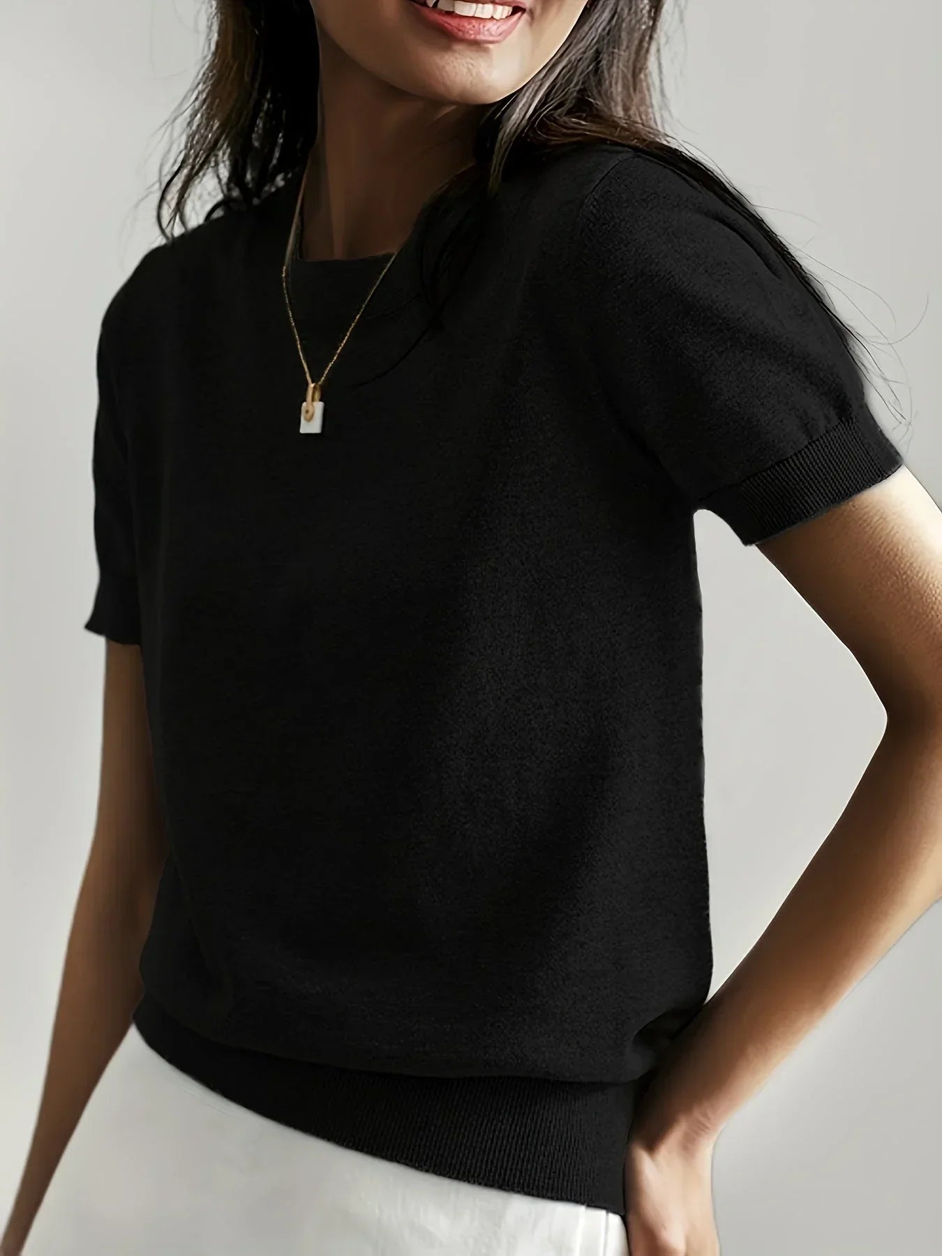 Ladies Short Sleeve Spring Sweater – Mila
