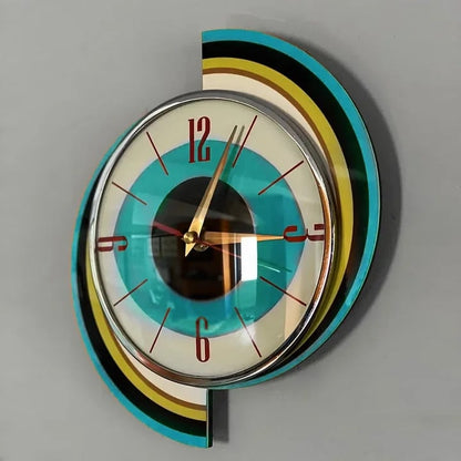 Mid-Century Handmade Wall Clock | Retro Wall Decor, Silent & Battery 9