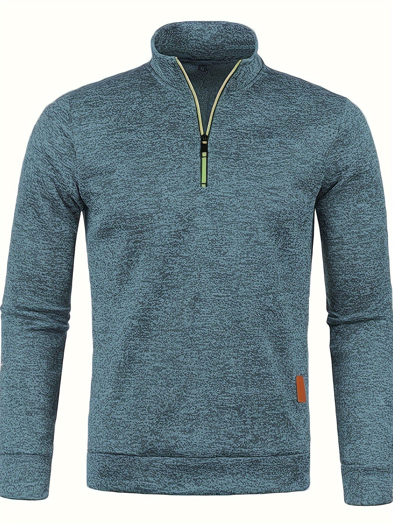Men's pullover with neck zip for autumn & winter - Matteo