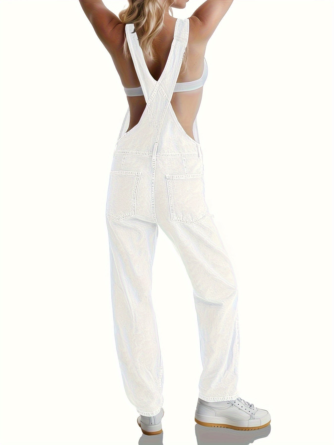 Stylish ladies' denim jumpsuit for everyday wear - CityEase
