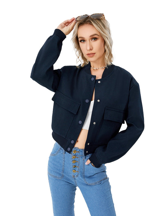 Light women's bomber jacket with button closure – Mira