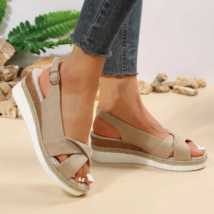 Sturdy Women's Wedge Sandals – Romy