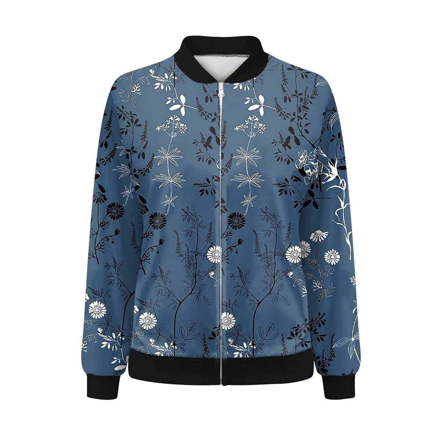 Women's autumn jacket with delicate floral pattern – Fiora