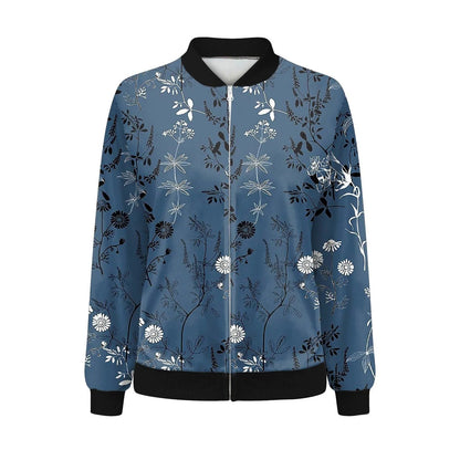 Women's autumn jacket with delicate floral pattern – Fiora