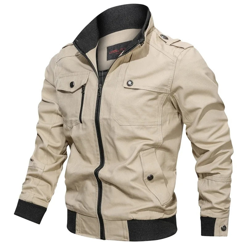 Men's autumn jacket with collar and biker look – Vince