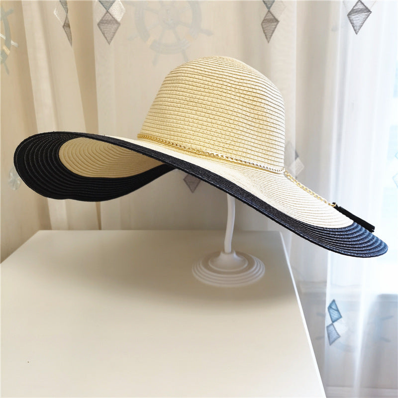 Ladies' summer hat with wide brim and UV protection – Lily