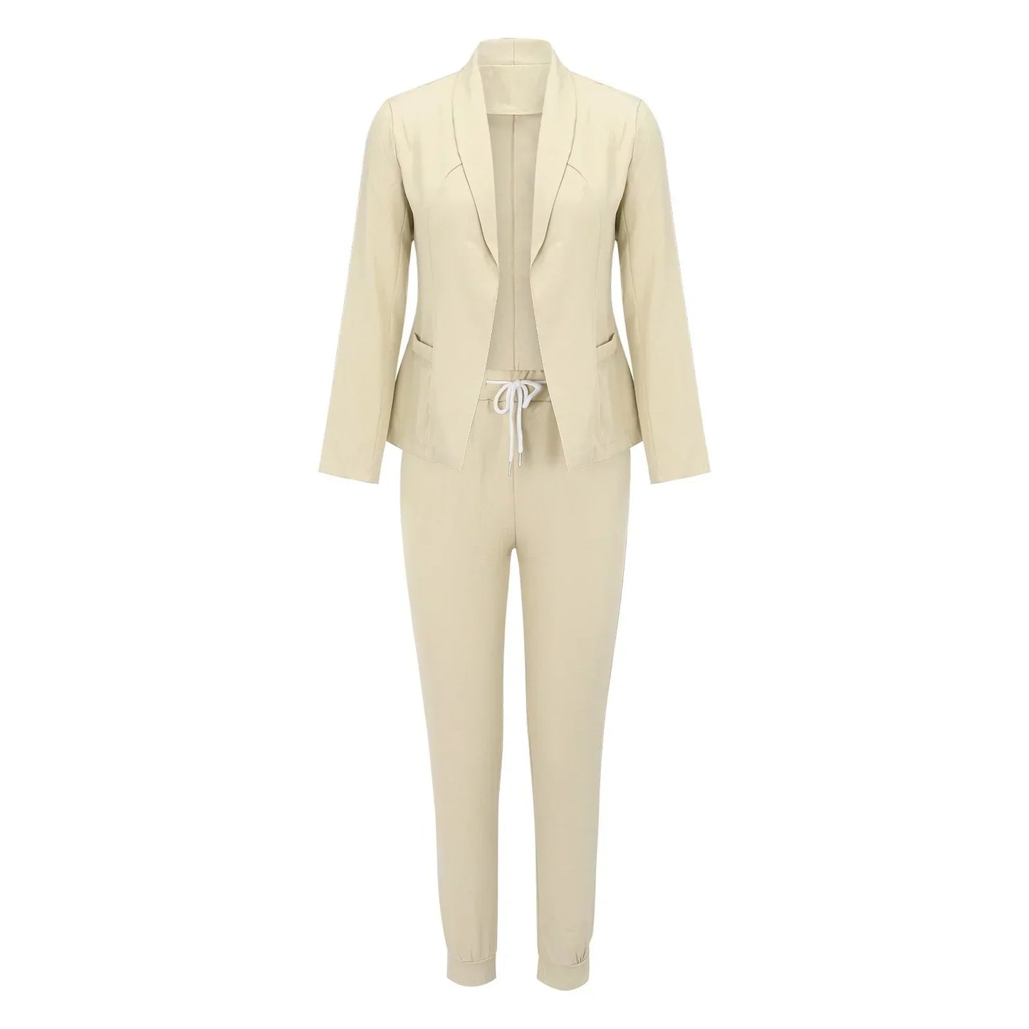 Casual two-piece set with tie belt – Liora