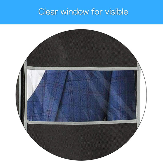 Breathable garment bag set – pack of 5 garment storage covers with viewing window (two for the price of one)