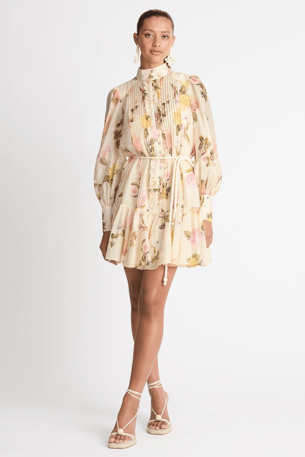 Mini shirt dress with lace trim – Sylvie Herbstzauber