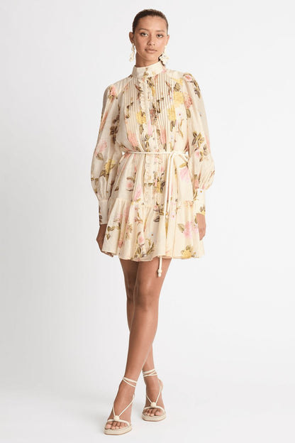Mini shirt dress with lace trim – Sylvie Herbstzauber