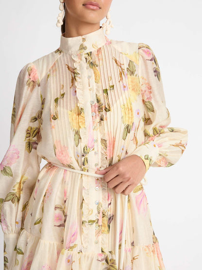 Mini shirt dress with lace trim – Sylvie Herbstzauber