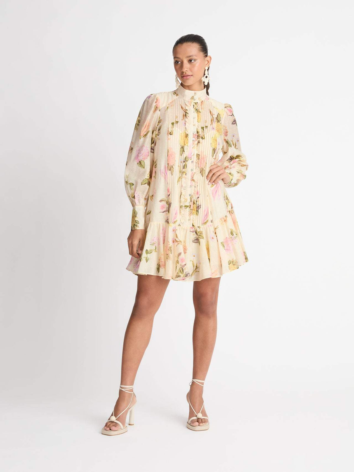 Mini shirt dress with lace trim – Sylvie Herbstzauber