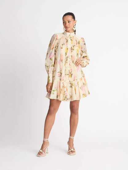 Mini shirt dress with lace trim – Sylvie Herbstzauber