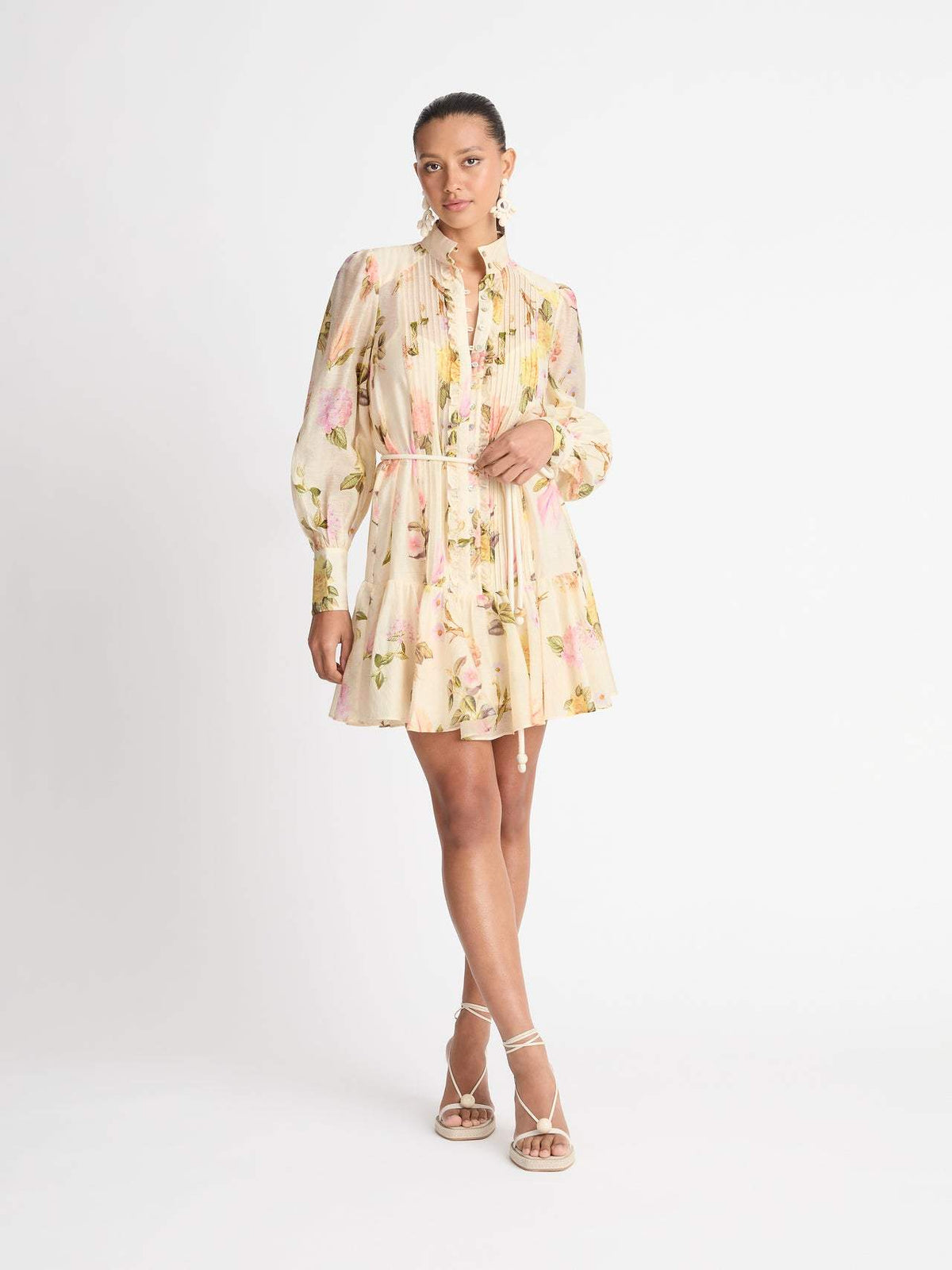 Mini shirt dress with lace trim – Sylvie Herbstzauber