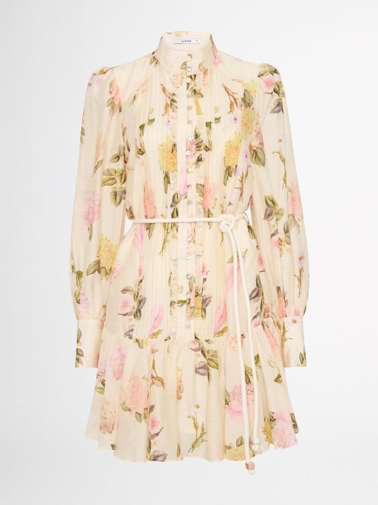 Mini shirt dress with lace trim – Sylvie Herbstzauber