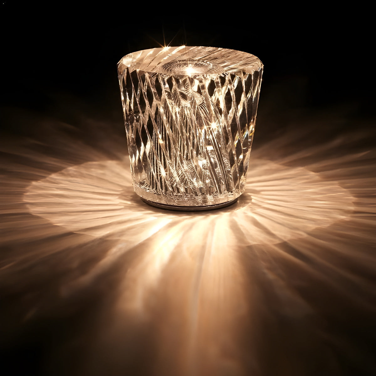 Rechargeable Crystal Table Lamp with Diamond Design - Luxe Edition 17