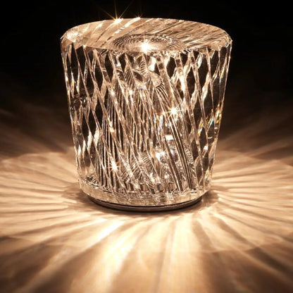 Rechargeable Crystal Table Lamp with Diamond Design - Luxe Edition 13