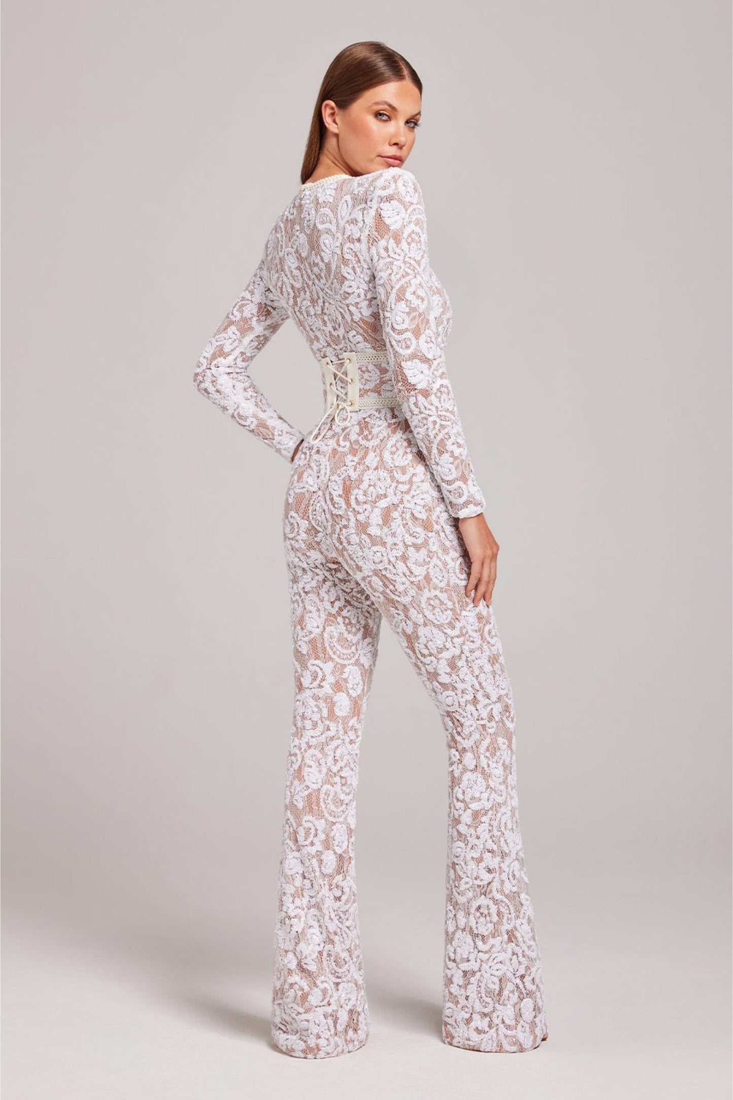 Stylish Evening Jumpsuit with V-neck - Juliette