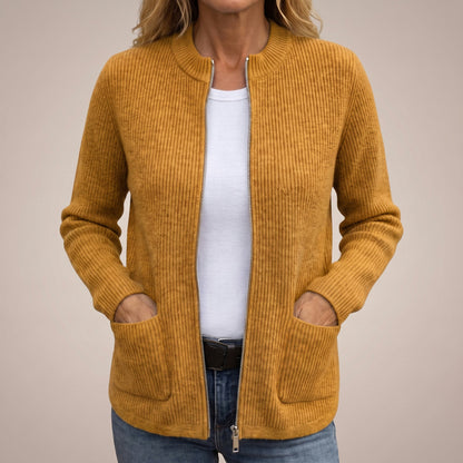 Cozy Zip-Up Cardigan with Deep Front Pockets 3