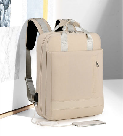 Secure anti-theft backpack with hidden zips and USB charging.