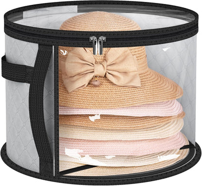 Large transparent hat storage box – organiser for wide-brimmed hats with handles (Buy 1, get 1 FREE)
