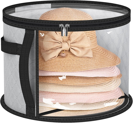 Large transparent hat storage box – organiser for wide-brimmed hats with handles (Buy 1, get 1 FREE)