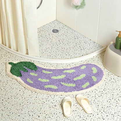 Anti-Slip Bathroom Mat with Banana or Eggplant Design - ZestPad