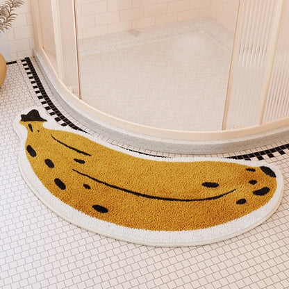 Anti-Slip Bathroom Mat with Banana or Eggplant Design - ZestPad