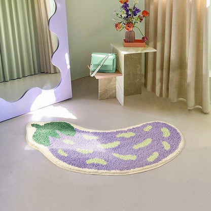 Anti-Slip Bathroom Mat with Banana or Eggplant Design - ZestPad