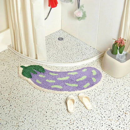 Anti-Slip Bathroom Mat with Banana or Eggplant Design - ZestPad