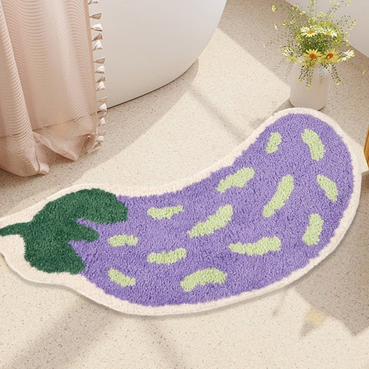 Anti-Slip Bathroom Mat with Banana or Eggplant Design - ZestPad