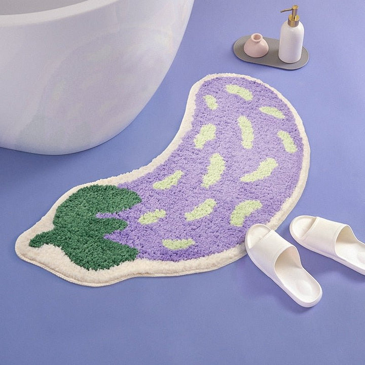 Anti-Slip Bathroom Mat with Banana or Eggplant Design - ZestPad