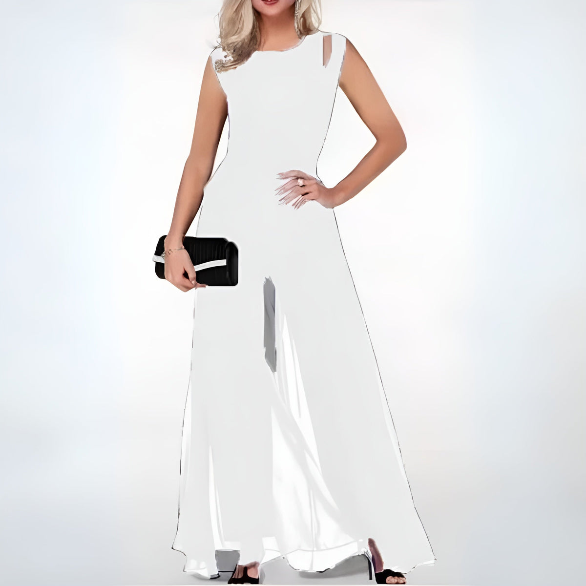 Elegant women's linen jumpsuit – Sofia in an autumnal style