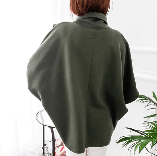 Asymmetrical women's turtleneck sweater – Autumn Magic Mara