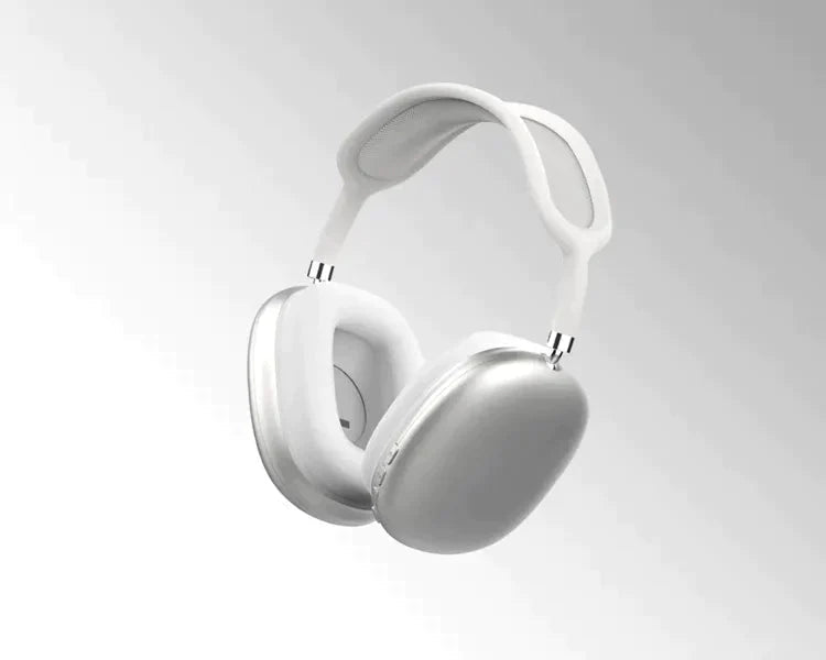 Weiße Audiopod Max L Kopfhörer, geräuschunterdrückend, modernes Design.