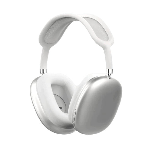 Weiße kabellose Over-Ear-Kopfhörer, Geräuschunterdrückung, modernes Design.