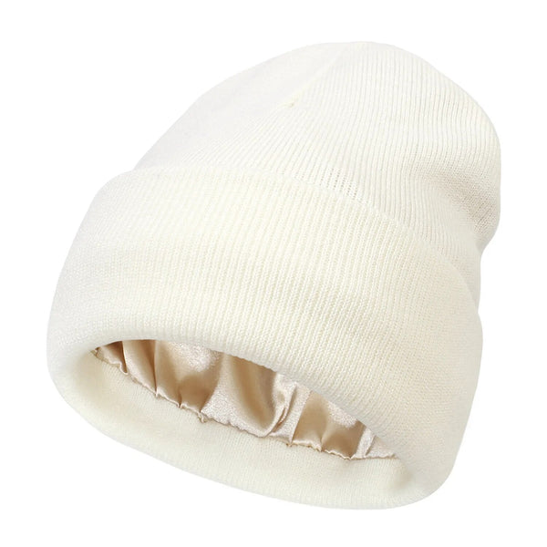 Winter Beanie with Silk Lining - Noor