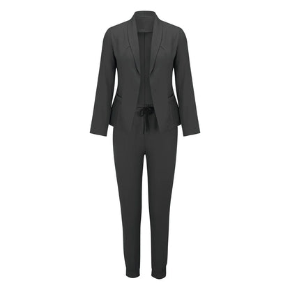 Casual two-piece set with tie belt – Liora