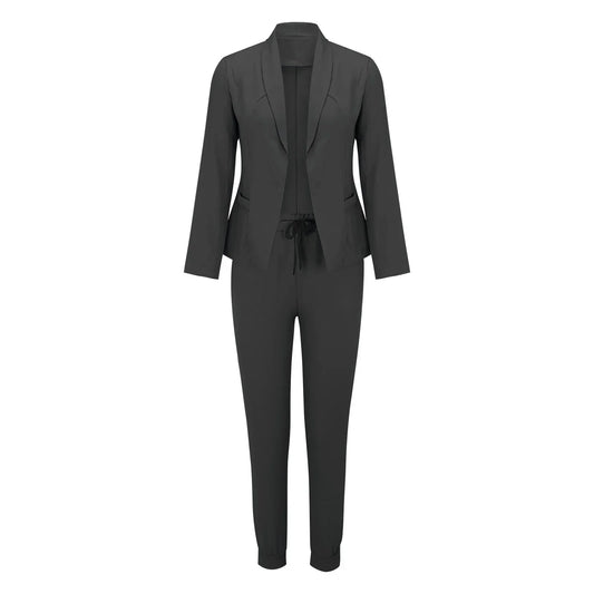 Casual two-piece set with tie belt – Liora