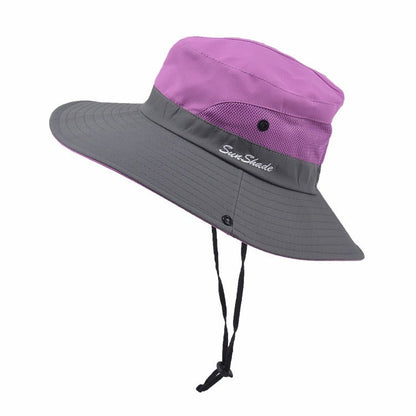 Stylish women's UV protection sun hat with a wide brim – Livia