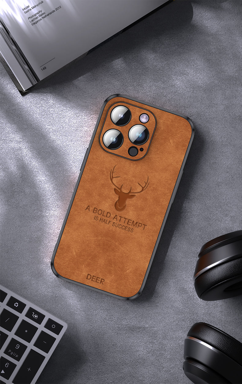 Luxury Deer Leather iPhone Case - Veltro