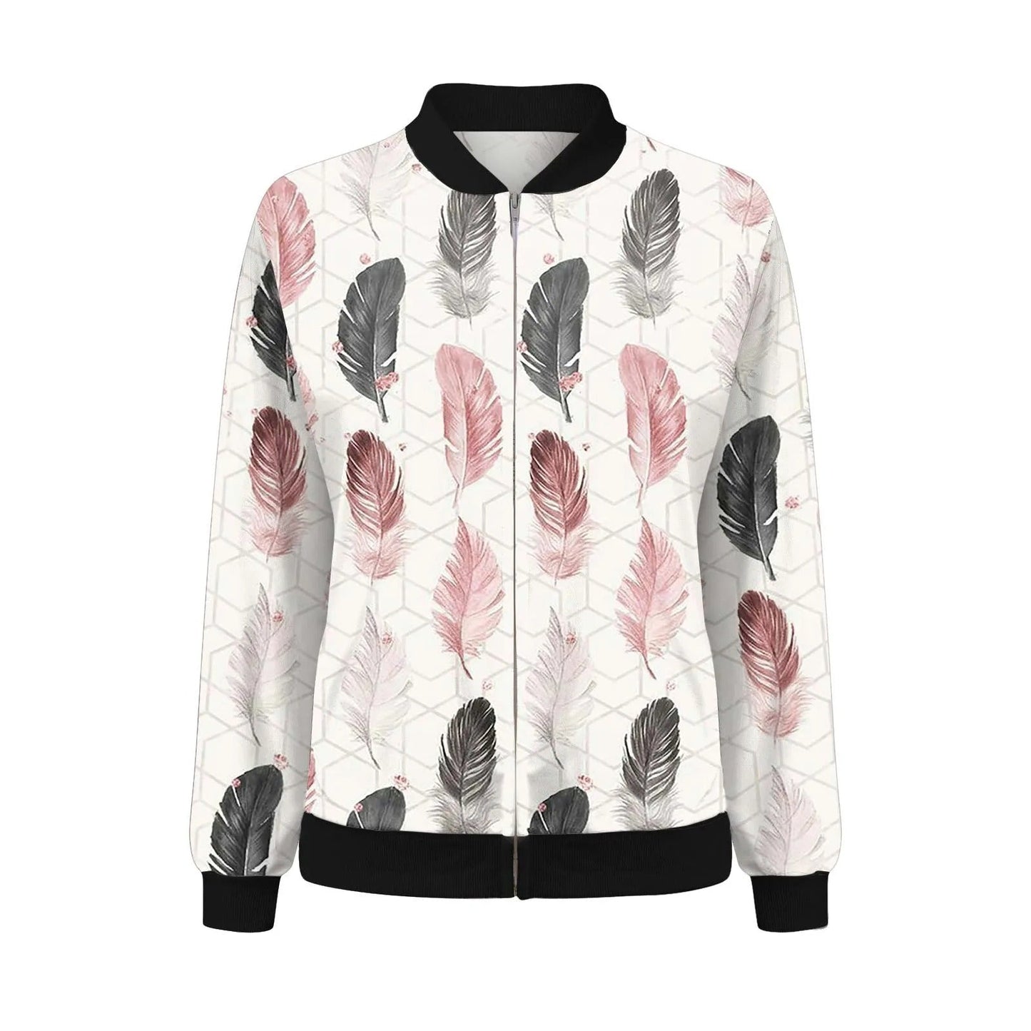 Women's autumn jacket with delicate floral pattern – Fiora