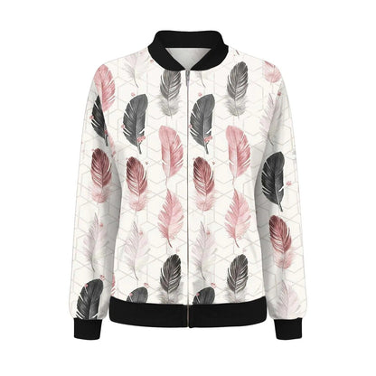 Women's autumn jacket with delicate floral pattern – Fiora