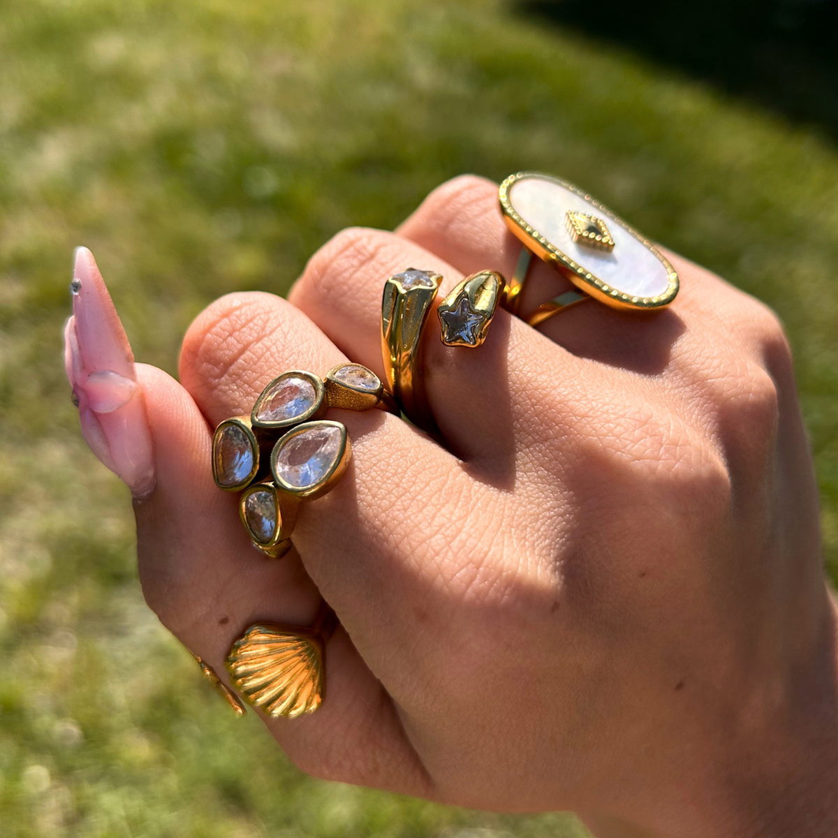 Star Ring – Adjustable Gold Wraparound Star Ring 4
