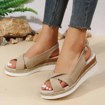Sturdy Women's Wedge Sandals – Romy